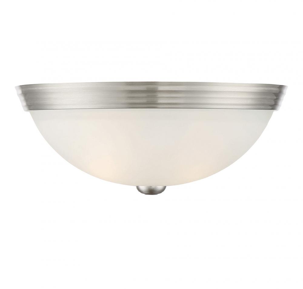 2-Light Ceiling Light in Satin Nickel