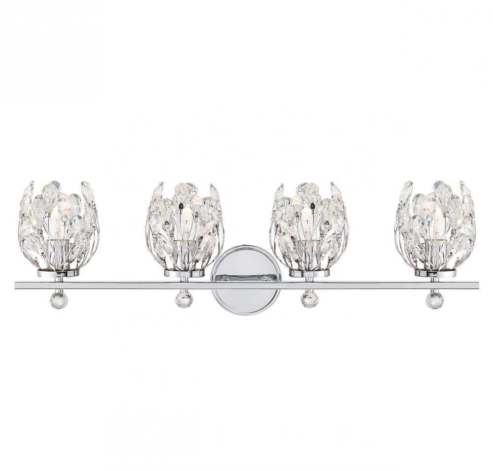 Moreno 4-Light Bathroom Vanity Light in Chrome