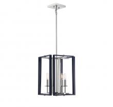 Savoy House 3-8881-4-174 - Champlin 4-Light Pendant in Navy with Polished Nickel Accents