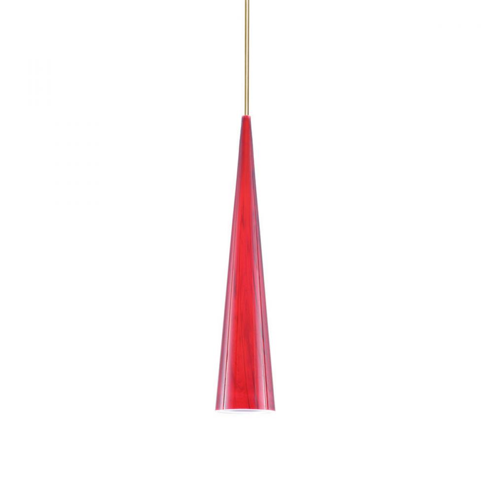 G900 SERIES-RED FLUTE GLASS SHADE