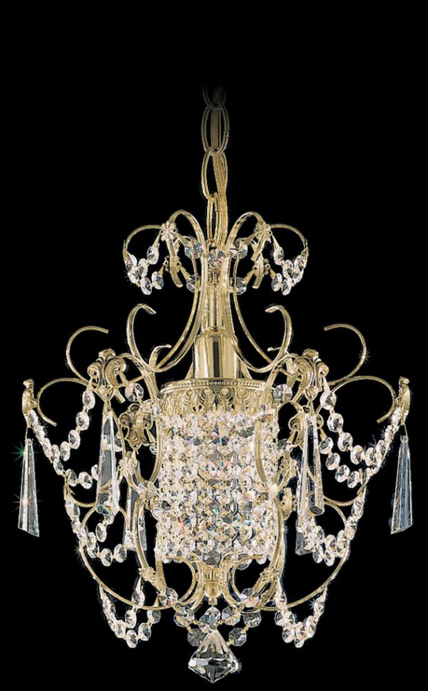 Century 1 Light 110V Mini Pendant in Polished Silver with Clear Heritage Crystal