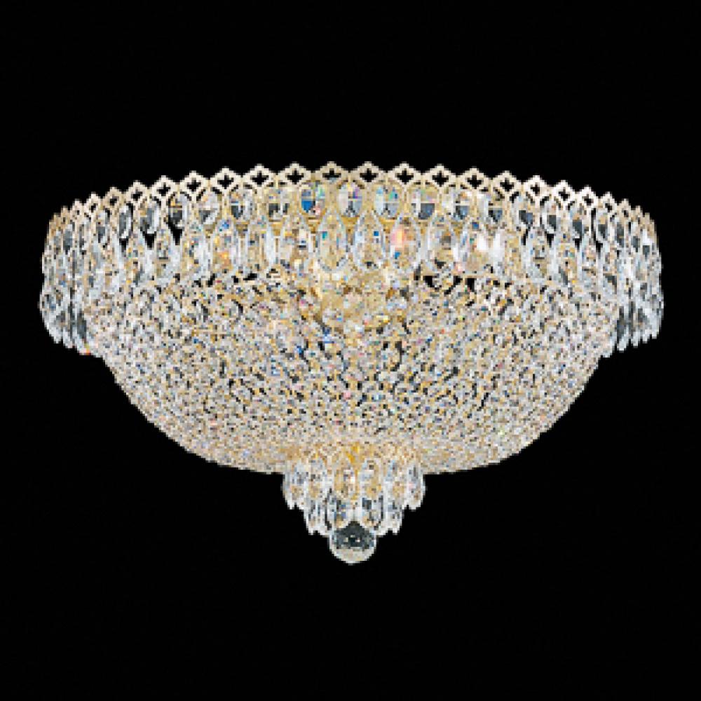 Camelot 6 Light 110V Close to Ceiling in Polished Gold with Clear Gemcut® Crystal