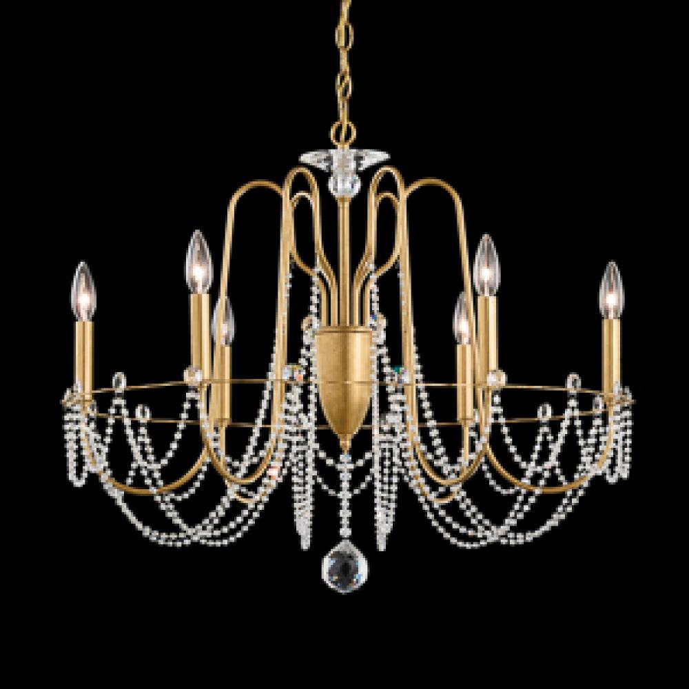 Esmery 6 Light 110V Chandelier in Heirloom Bronze with Clear Heritage Crystals