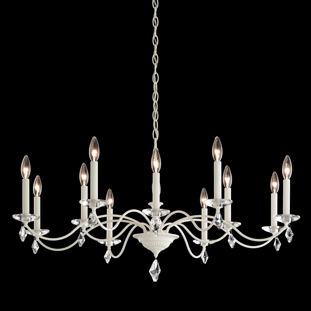 Modique 12 Light 120V Chandelier in Polished Silver with Clear Heritage Handcut Crystal