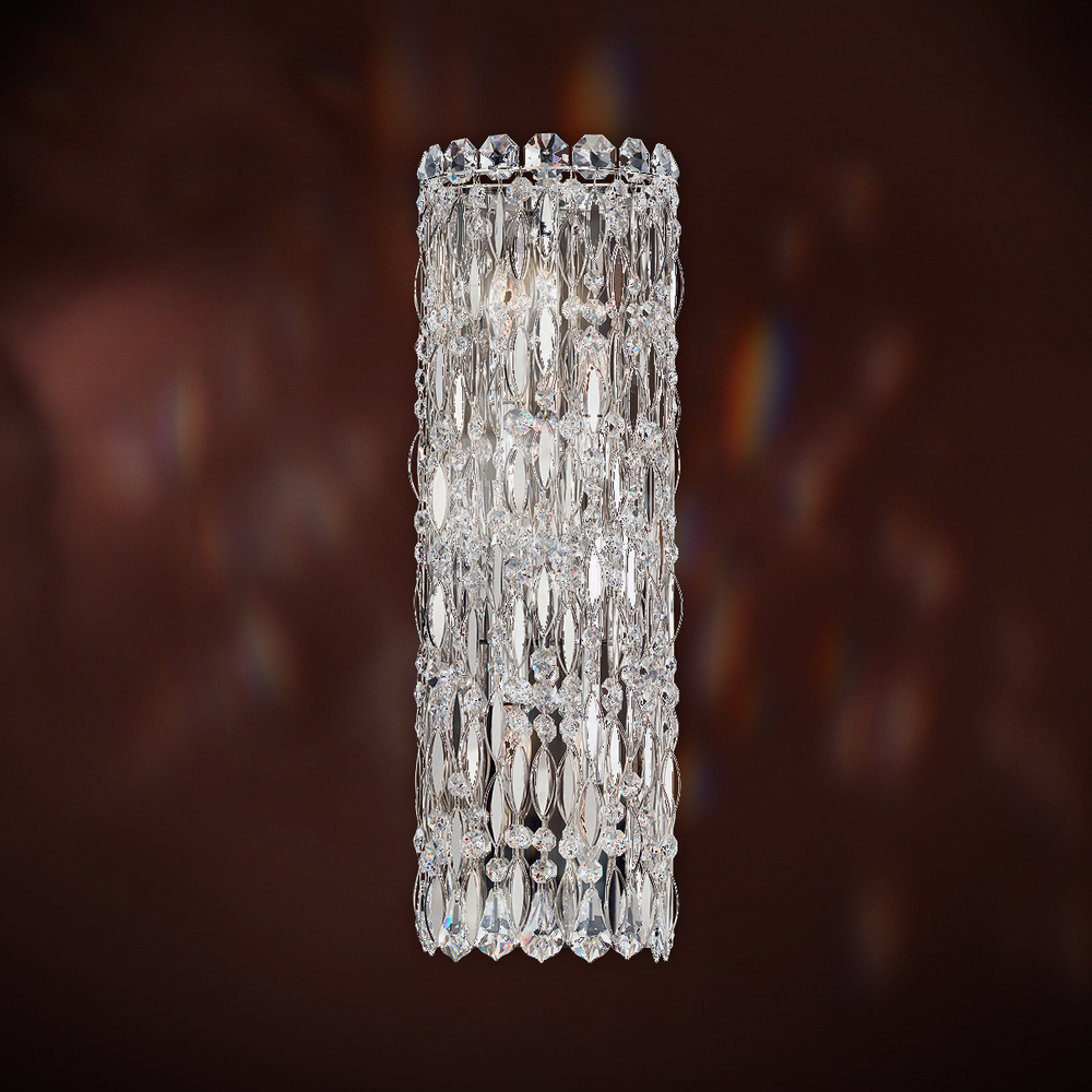 Sarella 4 Light 120V Wall Sconce in White with Clear Heritage Handcut Crystal