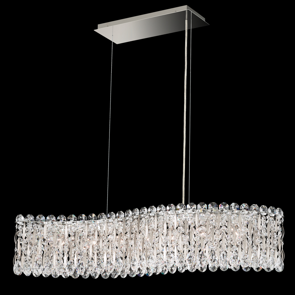 Sarella 7 Light 120V Linear Pendant in Heirloom Gold with Clear Heritage Handcut Crystal
