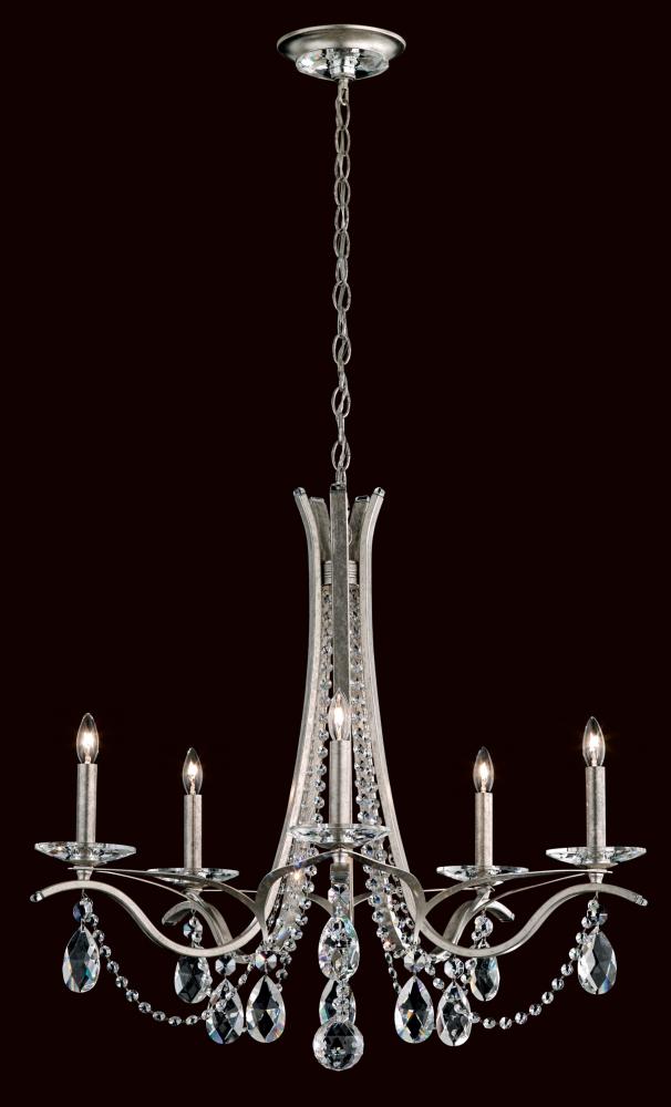 Vesca 5 Light 120V Chandelier in French Gold with Clear Heritage Handcut Crystal