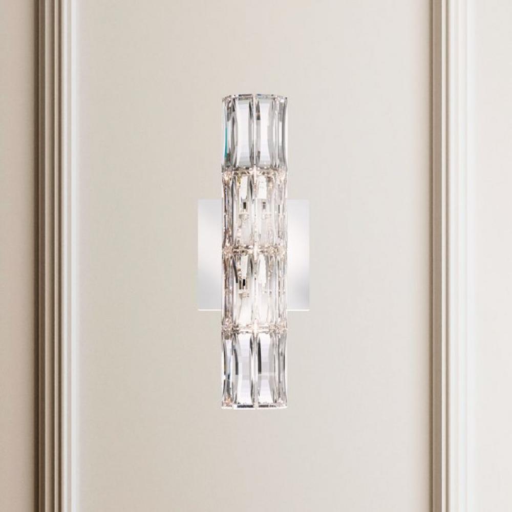 Verve 3 Light 110V Wall Sconce in Stainless Steel with Clear Crystals From Swarovski