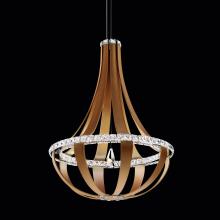 Schonbek 1870 SCE120DN-LC1R - Crystal Empire LED 36in 120V Pendant in Chinook Leather with Clear Radiance Crystal