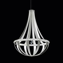 Schonbek 1870 SCE130DN-LR1R - Crystal Empire LED 45in 120V Pendant in Red Fox Leather with Clear Radiance Crystal