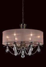 Schonbek 1870 VA8306N-23H1 - Vesca 6 Light 120V Chandelier in Etruscan Gold with Clear Heritage Handcut Crystal and White Shade