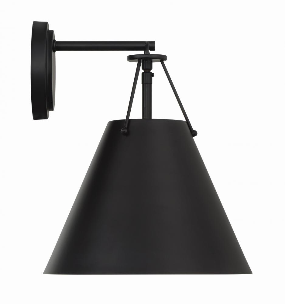 Xavier 1 Light Matte Black Sconce