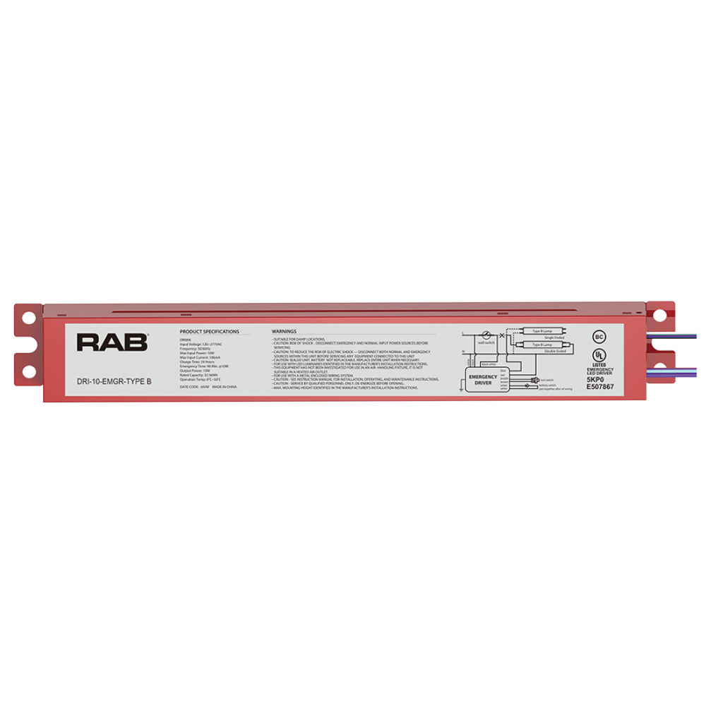 EMERGENCY DRIVER B 50/60HZ 120V-277V FOR T8 LED BYPASS LINEAR TUBES DOUBLE ENDED OR SD
