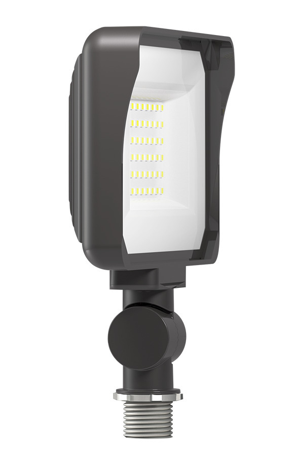 Floodlights, 2930 lumens, X34, 25W, knuckle mount, 80cCRI 3000K, bronze, 277V