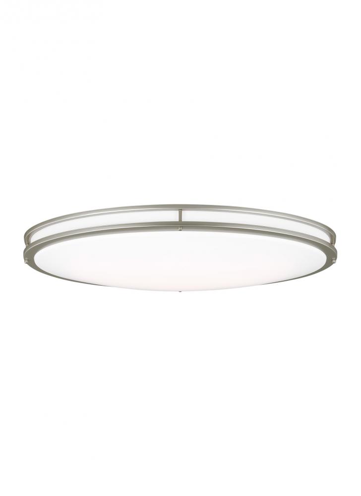 Mahone traditional dimmable indoor large LED oval one-light flush mount ceiling fixture in a painted