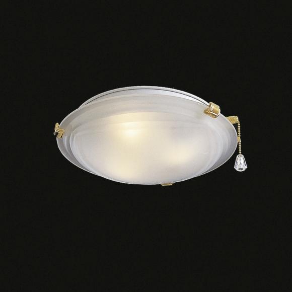 Three Light Polished Brass Fan Light Kit