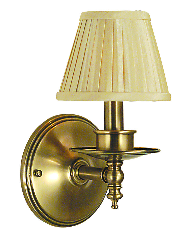 1-Light Polished Silver Sheraton Sconce