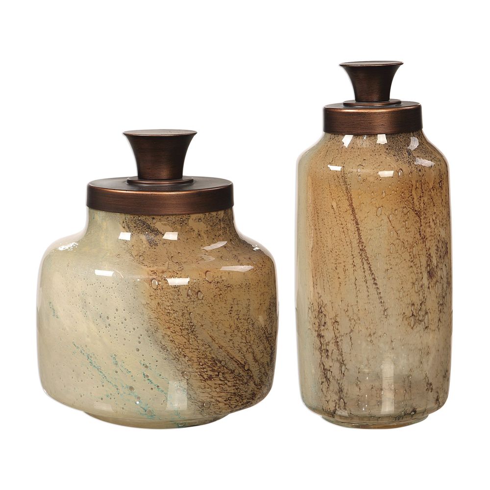 Uttermost Elia Glass Containers, S/2
