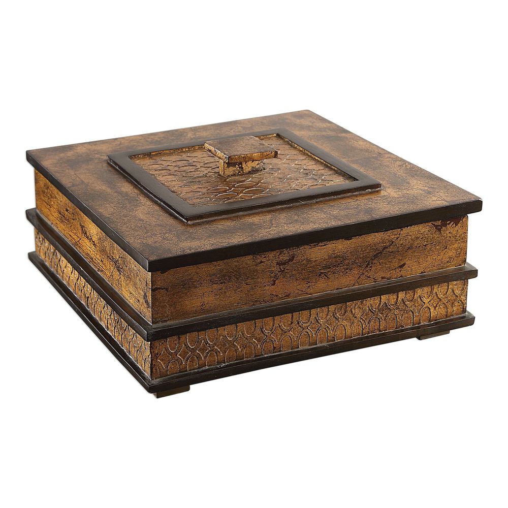 Uttermost Ray Gold Leaf Box