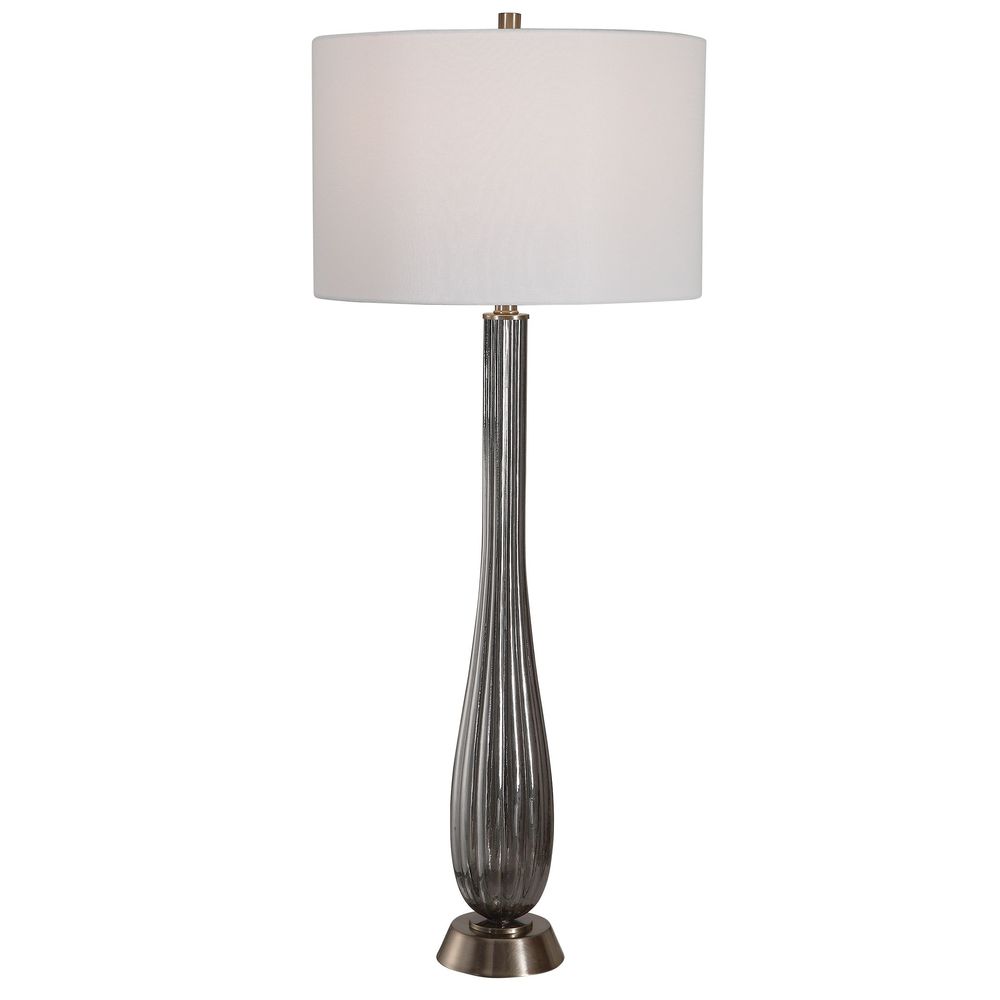 Uttermost Reeve Gray Glass Table Lamp