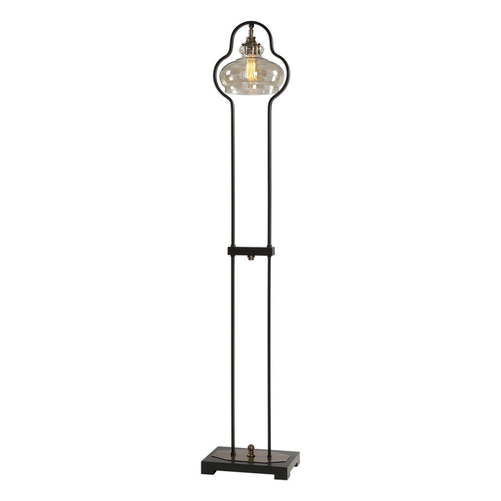 Uttermost Cotulla Amber Glass Floor Lamp