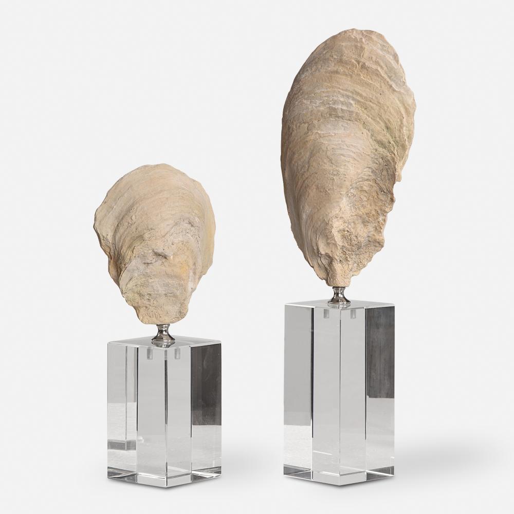 Uttermost Oyster Shell Sculptures, S/2