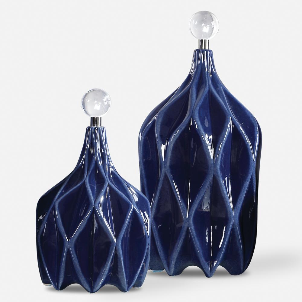 Uttermost Klara Geometric Bottles, S/2