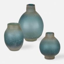 Uttermost 18844 - Uttermost Mercede Weathered Blue-green Vases S/3