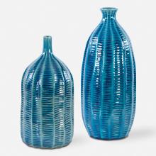 Uttermost 17719 - Uttermost Bixby Blue Vases, S/2