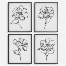 Uttermost 41430 - Uttermost Bloom Black White Framed Prints, S/4