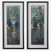 Uttermost 41434 - Uttermost Glimmering Agate Abstract Prints, S/2