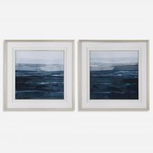 Uttermost 32270 - Uttermost Rising Blue Abstract Framed Prints, Set/2