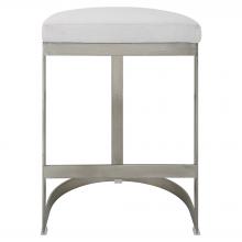 Uttermost 23687 - Uttermost Ivanna Backless Silver Counter Stool